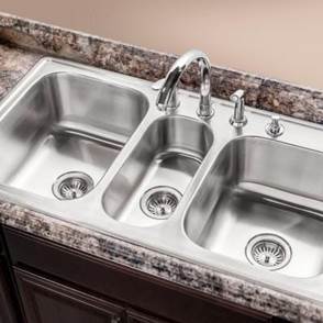 Premiere Gourmet Series Drop-In Stainless Steel 41 in. 4-Hole Triple Bowl Kitchen Sink